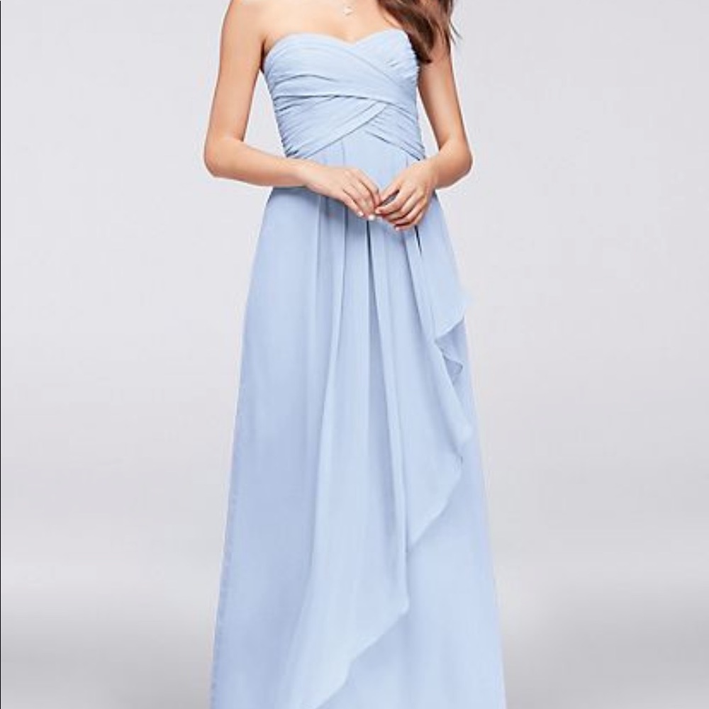 David’s bridal blue dress size 10 Capri